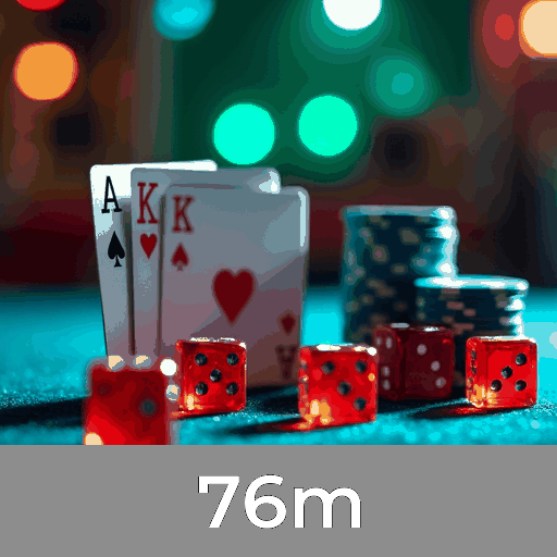 76m: Slots de Jackpot, Mesa de Estratégia e Dealer ao Vivo